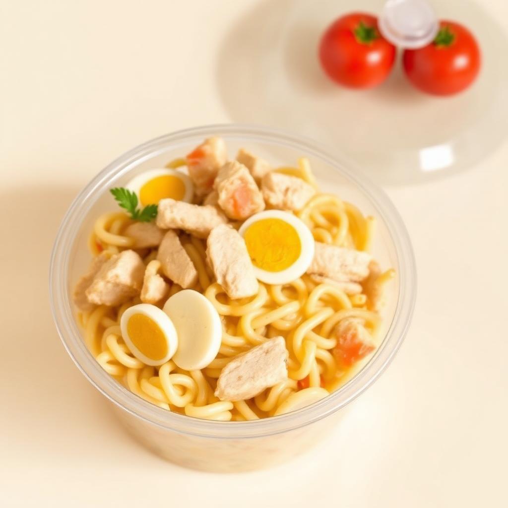 Caesar Chicken & Egg Pasta