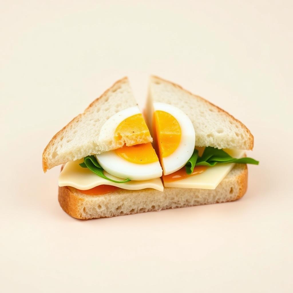 Cheese Spring Onion Sliced Egg Sandwich