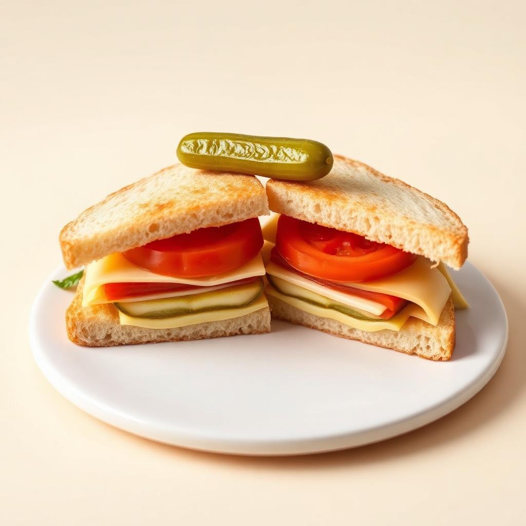 Cheese Tomato Pickle Sandwich