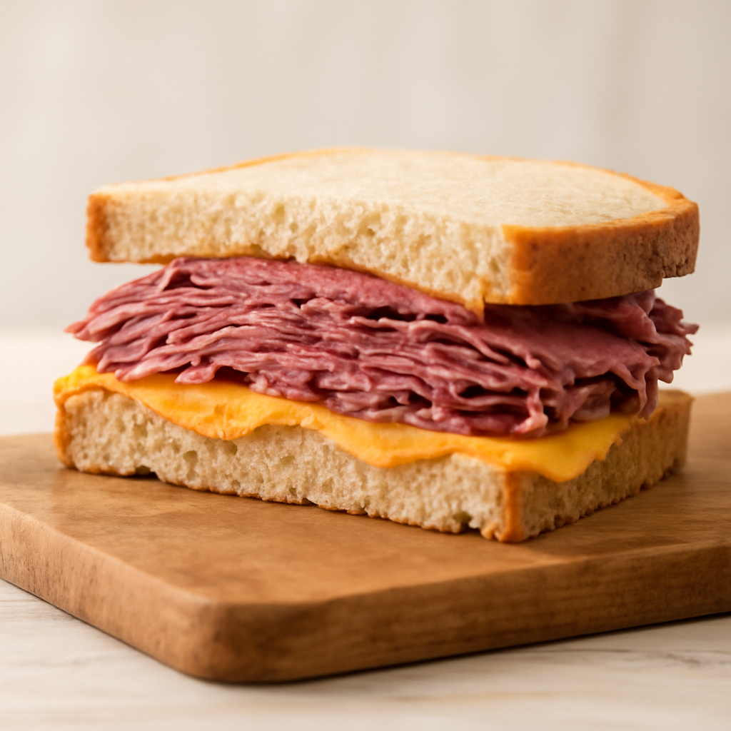 Corned Beef Cheddar Sandwich