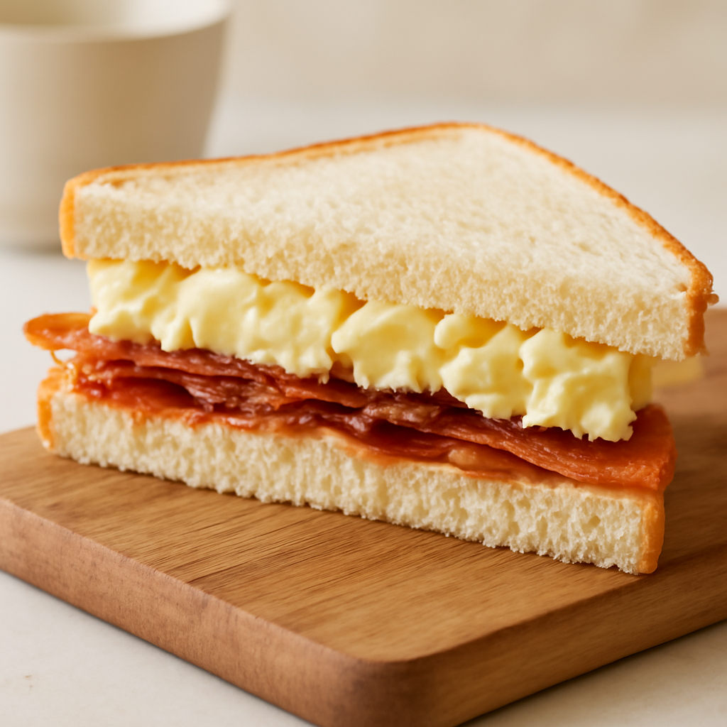 Egg Mayo Bacon Sandwich