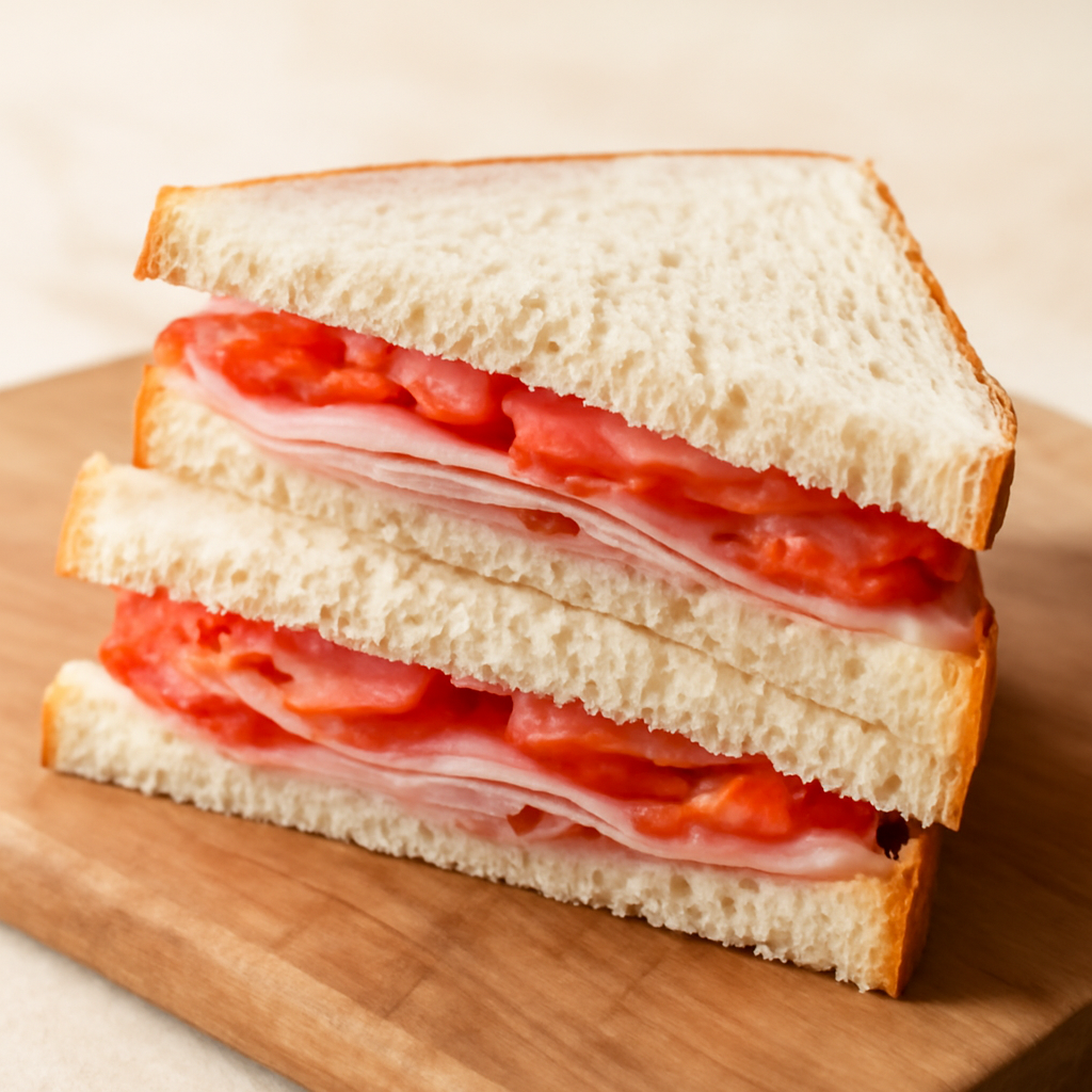 Ham Tomato Pickle Sandwich
