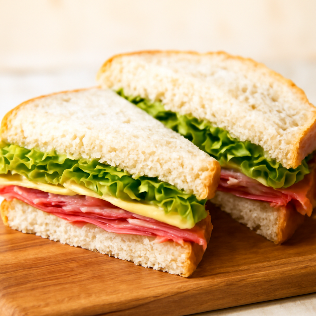 Italian Salami Cheese & Lettuce Sandwich