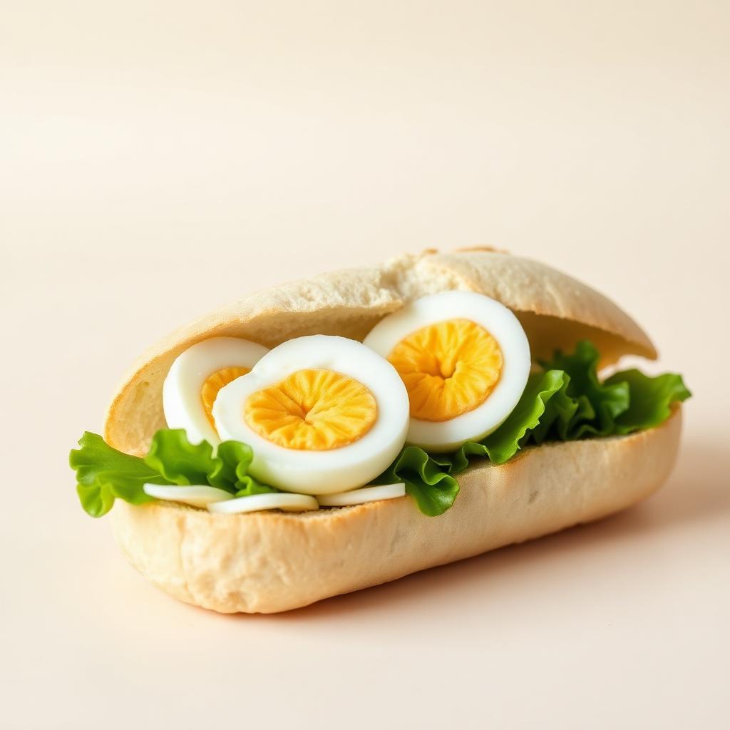 Sliced Egg Lettuce Baguette