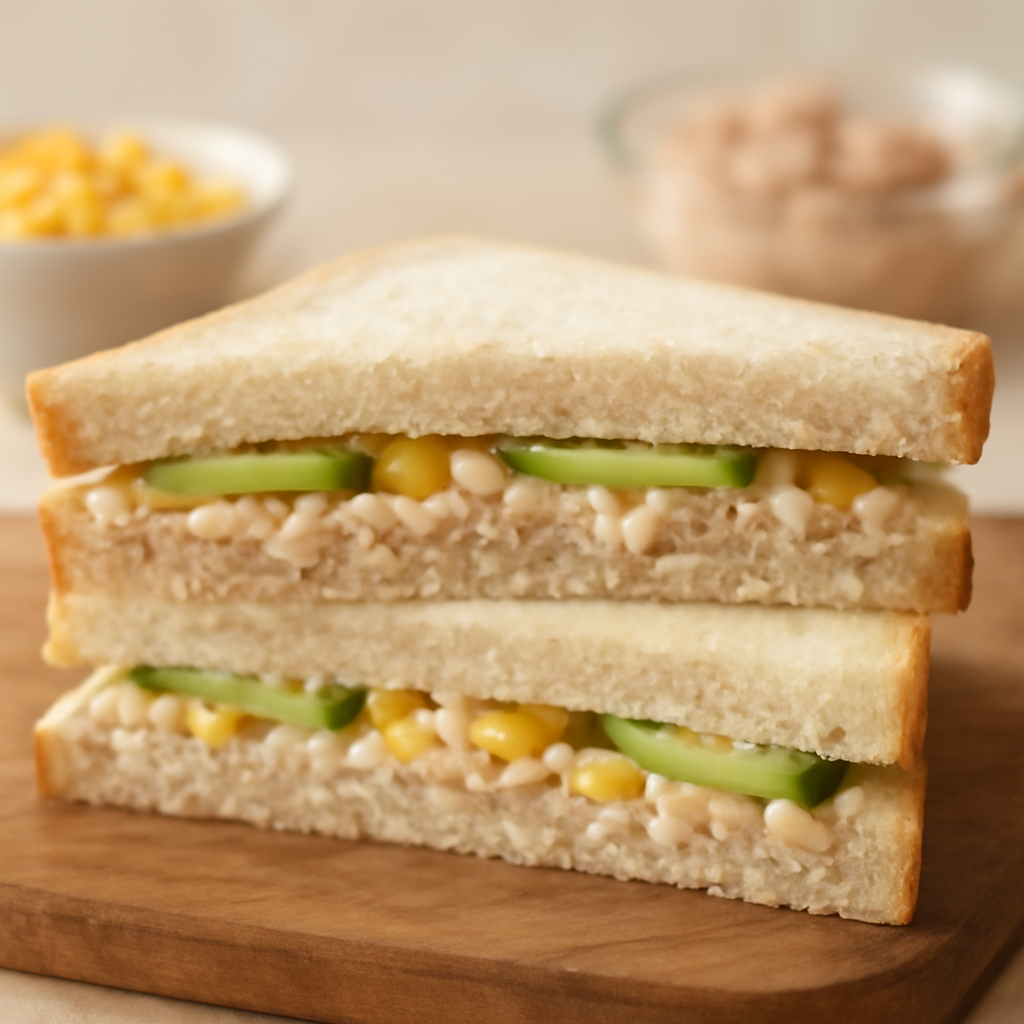 Tuna Sweetcorn Cucumber Sandwich