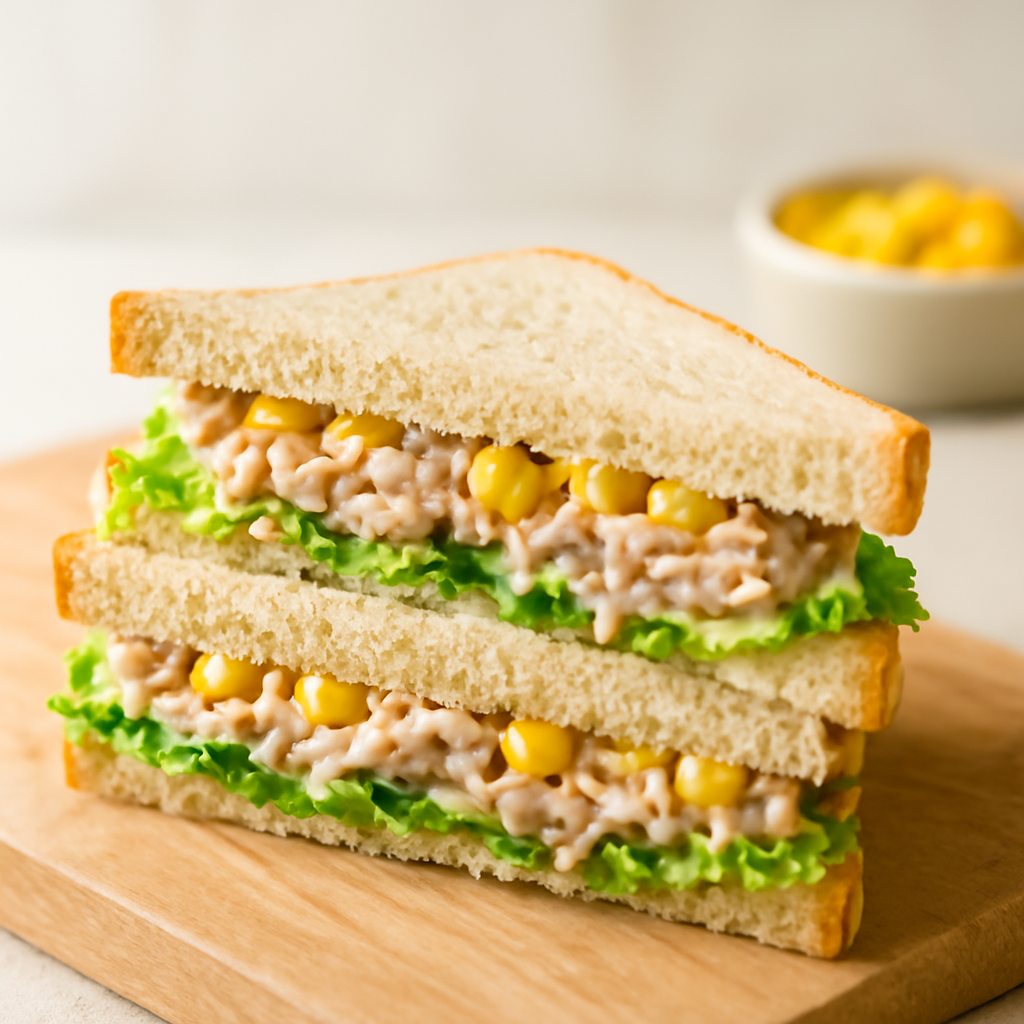 Tuna Sweetcorn Lettuce Sandwich